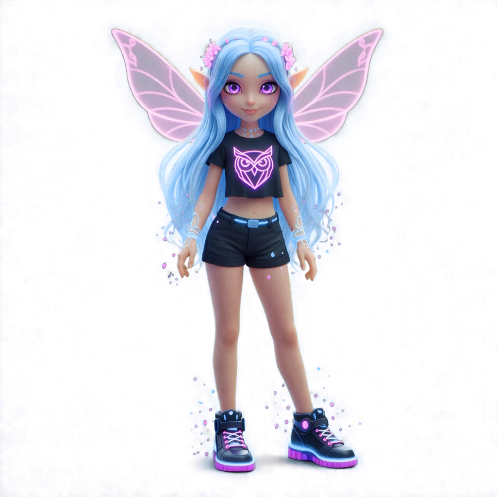 Personaje de Ela dándote la bienvenida